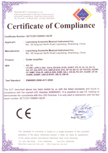 Amplifier Certificates CE